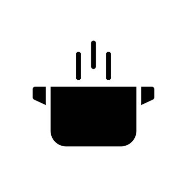 Pan vektör glyph düz simgesi 