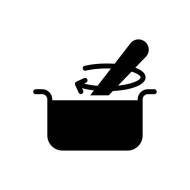 vektör kabartma düz simgesi karıştırılıyor 