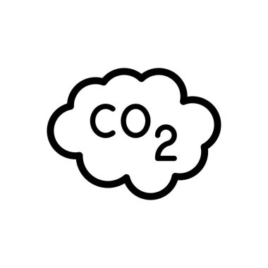 CO2 vektör ince çizgi simgesi 