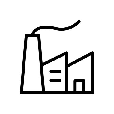 sanayi vektörü ince çizgi simgesi 