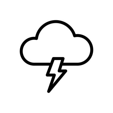 fırtına vektörü ince çizgi simgesi 