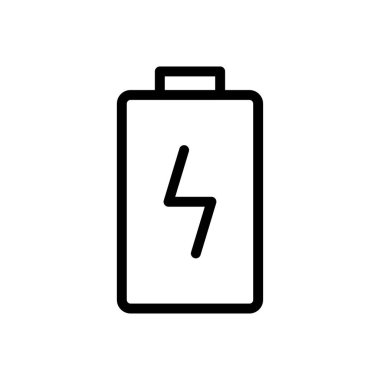 pil vektörü ince çizgi simgesi 