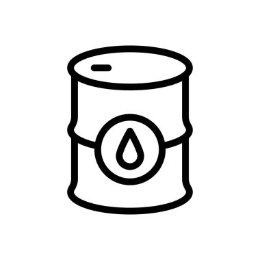 yağ vektörü ince çizgi simgesi 