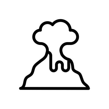 dağ vektörü ince çizgi simgesi 