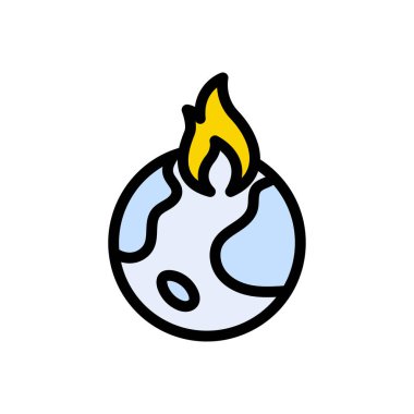 sıcak vektör renk çizgisi simgesi 