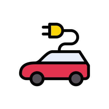 araba vektörü renk çizgisi simgesi 