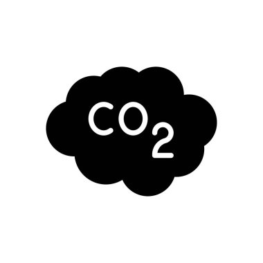 CO2 vektör düz simge 