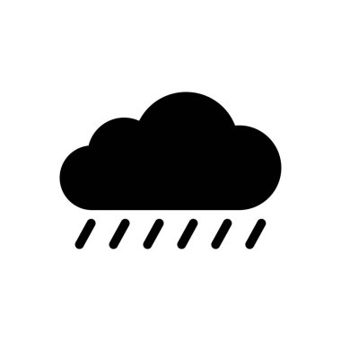 yağmur vektörü simgesi düz simgesi 