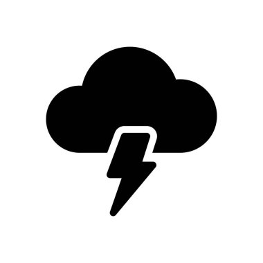 fırtına vektör düz simge 