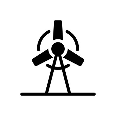 Türbin vektör sembolü düz simge 