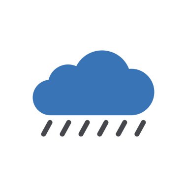 yağmur vektörü renk simgesi 