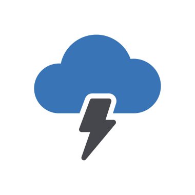 fırtına vektörü renk simgesi 