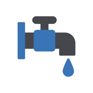 Musluk vektörü renk simgesi 