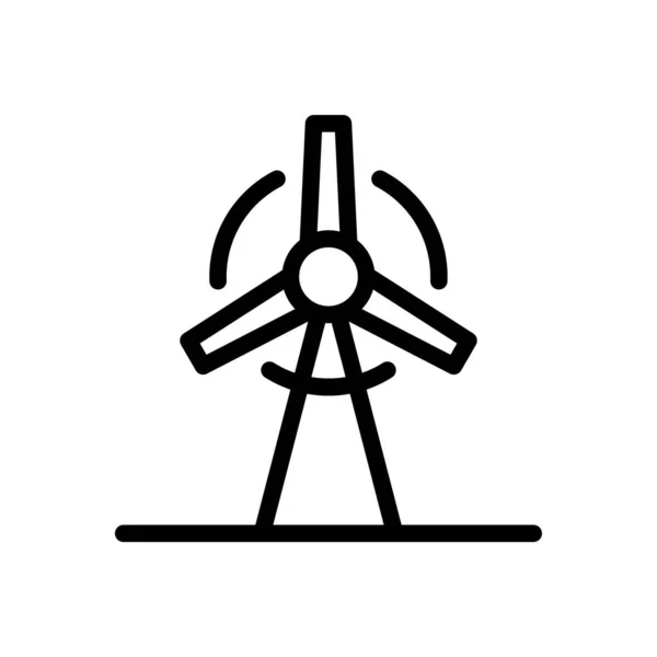 Turbine Vector Thin Line Icon — Stock Vector