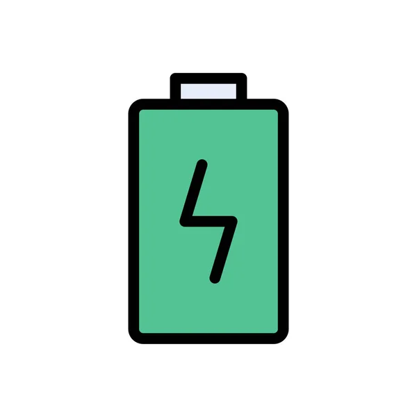 Wektor Baterii Kolor Linii Ikona — Wektor stockowy