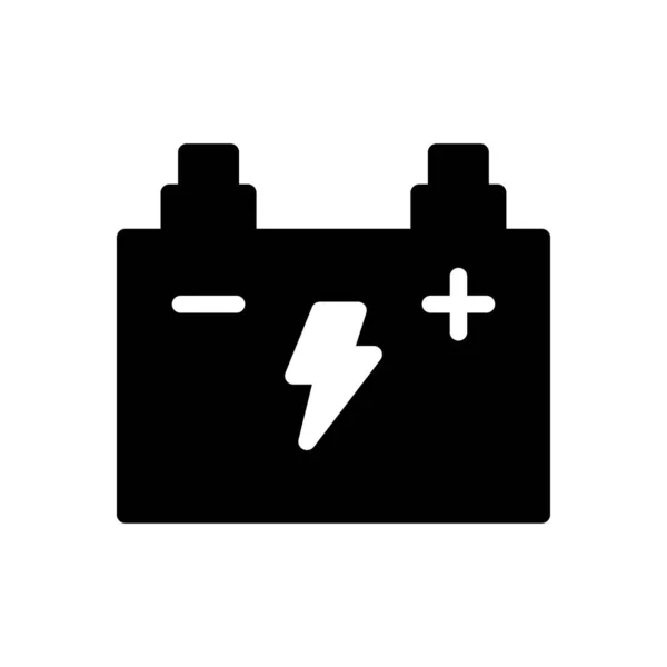 Akkumulator Vektor Glyphen Flaches Symbol — Stockvektor