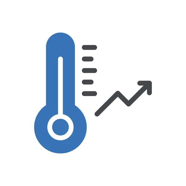 Термометр Векторний Гліф Кольоровий Значок — стоковий вектор