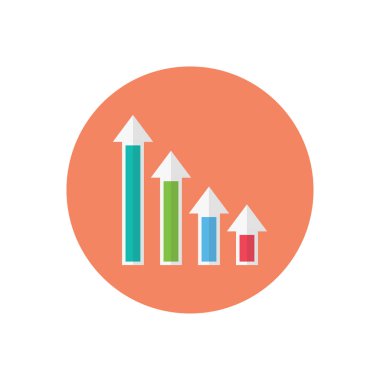 Vektör çemberi düz simgesini arttır