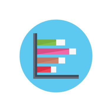 grafik vektör dairesi düz simgesi