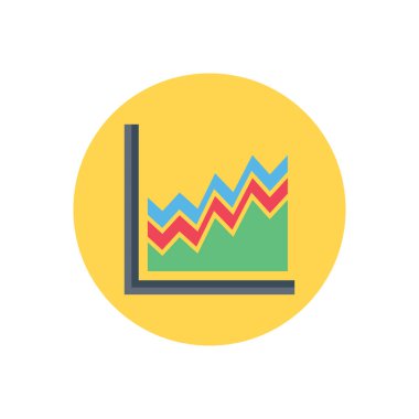 grafik vektör dairesi düz simgesi