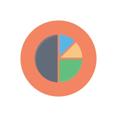 turta vektör dairesi düz simgesi