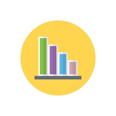 grafik vektör dairesi düz simgesi