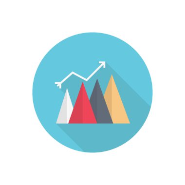 grafik çember gölge düz simgesi