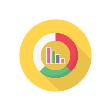 rapor çember gölge düz simgesi