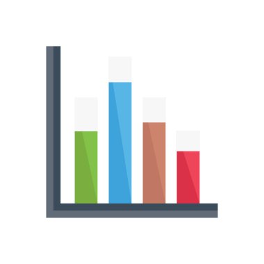 grafik vektörü düz renk simgesi