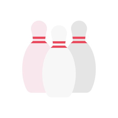 bowling vektörü düz renk simgesi