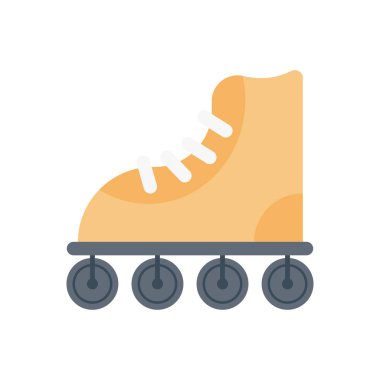 ayakkabı vektörü düz renk simgesi