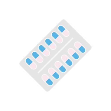 hap vektörü düz renk simgesi