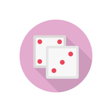 ludo dairesi gölge düz simgesi