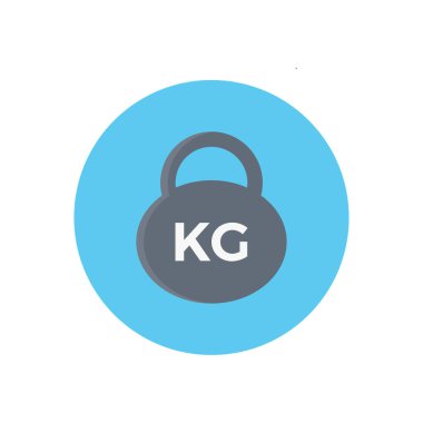 ağırlık vektör dairesi düz simgesi