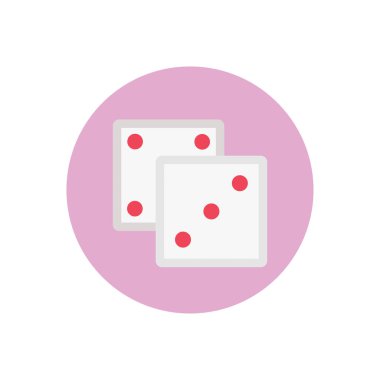 ludo vektör dairesi düz simgesi