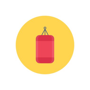 çanta vektör dairesi düz simgesi