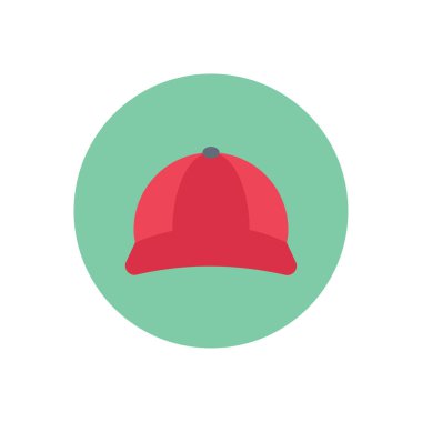 hat vektör dairesi düz simgesi