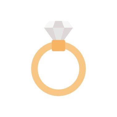 mücevher vektörü düz renk simgesi