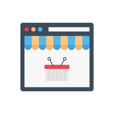 çevrimiçi vektör düz renk simgesi