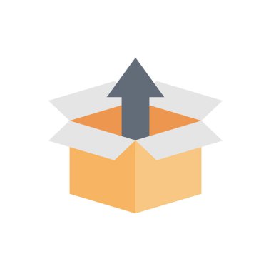 dağıtım vektörü düz renk simgesi