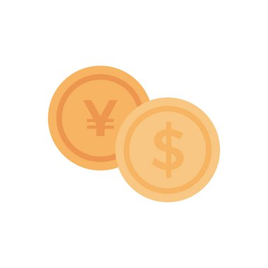 para birimi vektörü düz renk simgesi