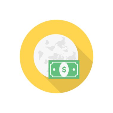 uluslararası halka gölge düz simgesi