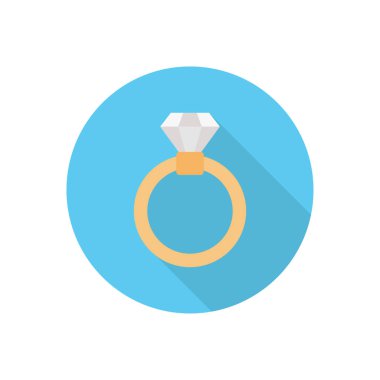 mücevher çemberi düz gölge simgesi