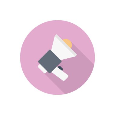 hoparlör dairesi düz simgesi