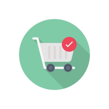 Tramvay dairesi düz gölge simgesi