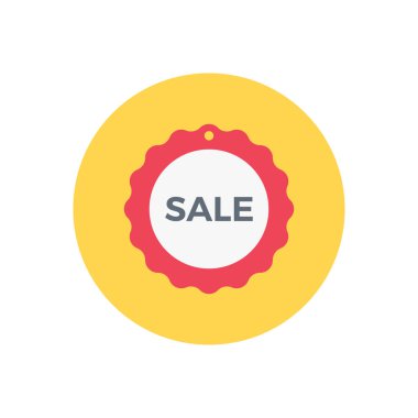 etiket vektör dairesi düz simgesi