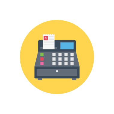 Bill vektör dairesi düz simgesi