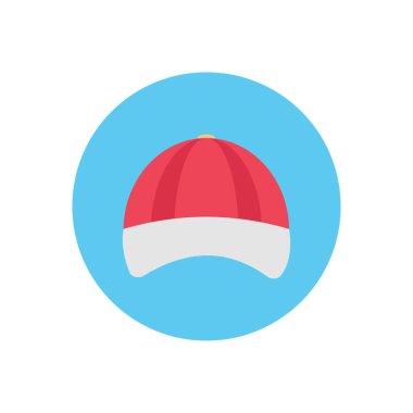 hat vektör dairesi düz simgesi