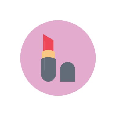 makyaj vektörü dairesi düz simgesi