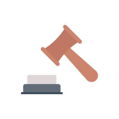 açık artırma vektörü düz renk simgesi